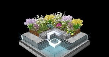 HydroSpacer HS 170 optimiert Regenwasserrückhaltung und Verdunstung auf (Foto: ZinCo)